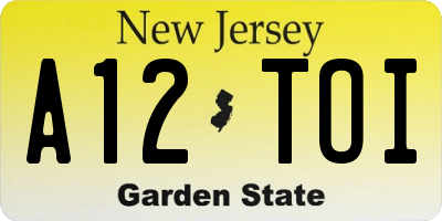 NJ license plate A12TOI