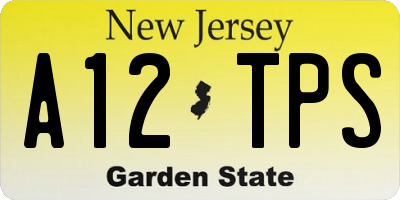 NJ license plate A12TPS