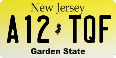 NJ license plate A12TQF