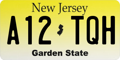 NJ license plate A12TQH