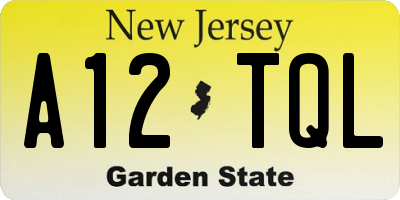 NJ license plate A12TQL