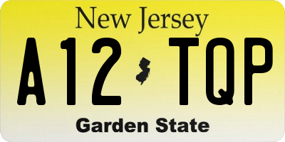 NJ license plate A12TQP