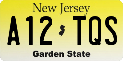NJ license plate A12TQS