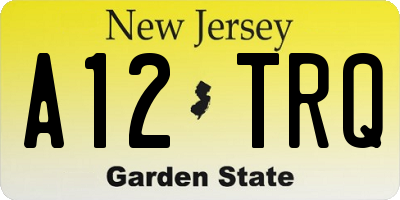 NJ license plate A12TRQ