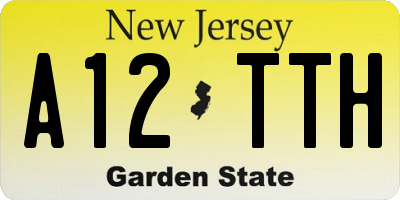 NJ license plate A12TTH