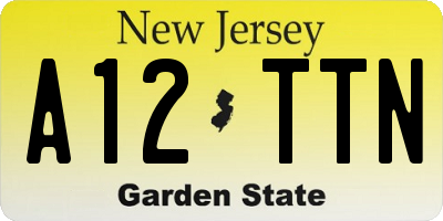 NJ license plate A12TTN