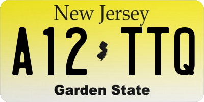 NJ license plate A12TTQ