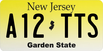 NJ license plate A12TTS