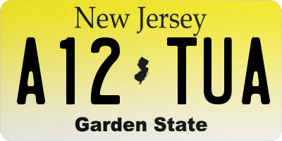 NJ license plate A12TUA