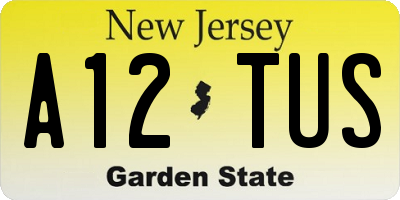 NJ license plate A12TUS