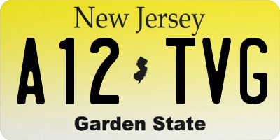 NJ license plate A12TVG