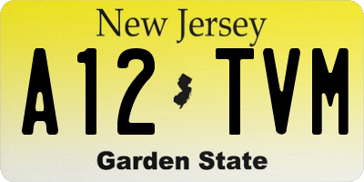 NJ license plate A12TVM