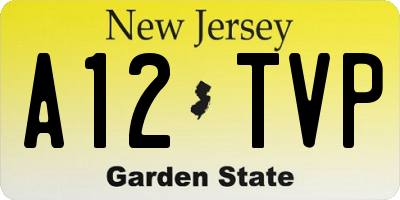 NJ license plate A12TVP