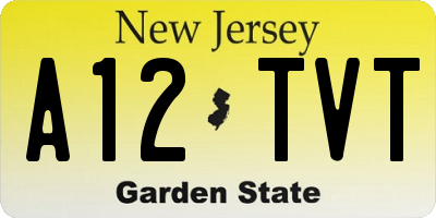 NJ license plate A12TVT