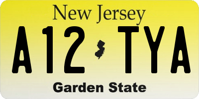 NJ license plate A12TYA