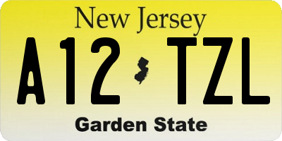NJ license plate A12TZL