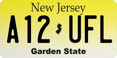 NJ license plate A12UFL