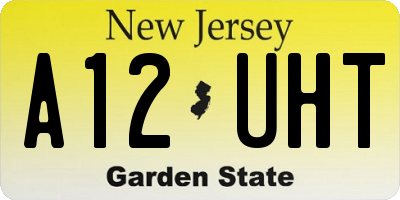 NJ license plate A12UHT