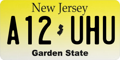 NJ license plate A12UHU