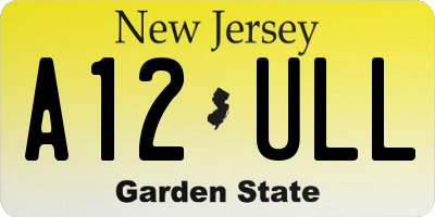 NJ license plate A12ULL