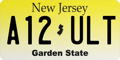 NJ license plate A12ULT