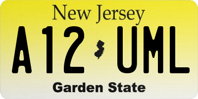 NJ license plate A12UML