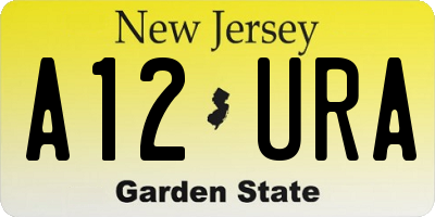 NJ license plate A12URA