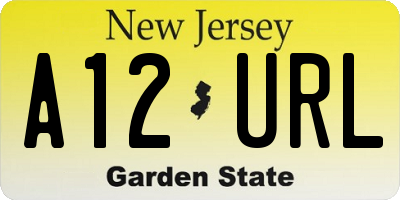 NJ license plate A12URL