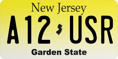 NJ license plate A12USR