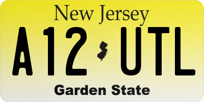NJ license plate A12UTL