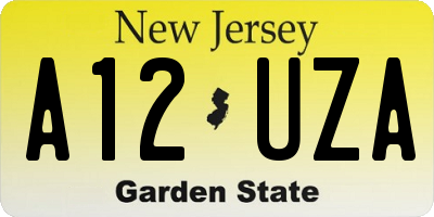 NJ license plate A12UZA