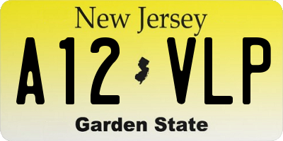 NJ license plate A12VLP