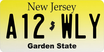 NJ license plate A12WLY