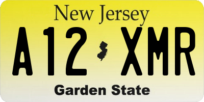 NJ license plate A12XMR