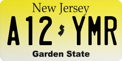 NJ license plate A12YMR