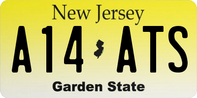 NJ license plate A14ATS