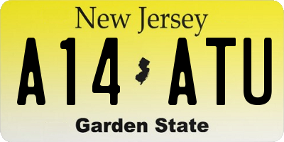 NJ license plate A14ATU