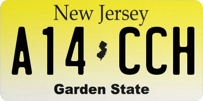 NJ license plate A14CCH