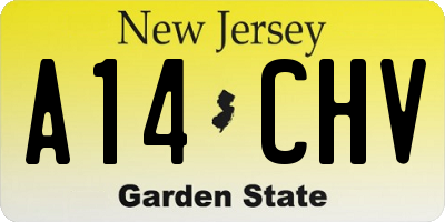 NJ license plate A14CHV