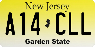 NJ license plate A14CLL