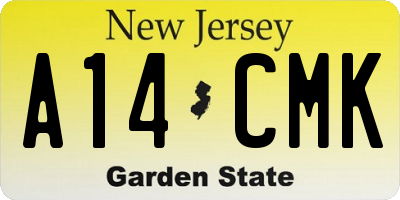 NJ license plate A14CMK