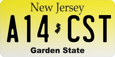 NJ license plate A14CST