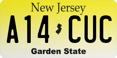 NJ license plate A14CUC
