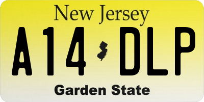 NJ license plate A14DLP