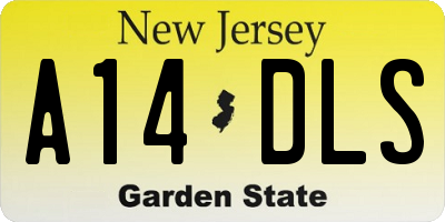 NJ license plate A14DLS