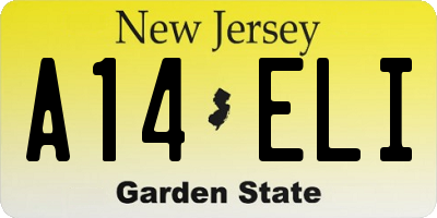 NJ license plate A14ELI