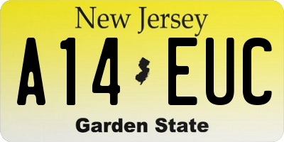 NJ license plate A14EUC