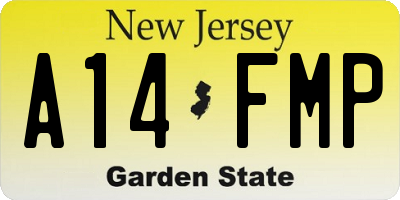 NJ license plate A14FMP