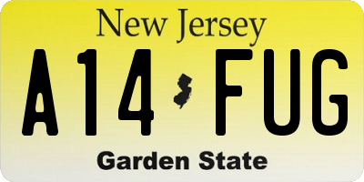 NJ license plate A14FUG
