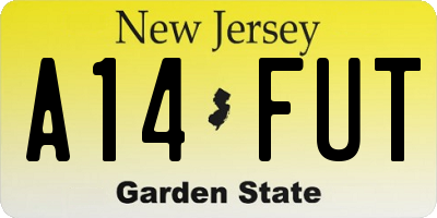 NJ license plate A14FUT